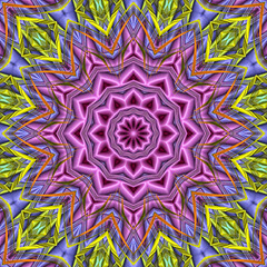 3d effect - abstract polygonal mandala style pattern