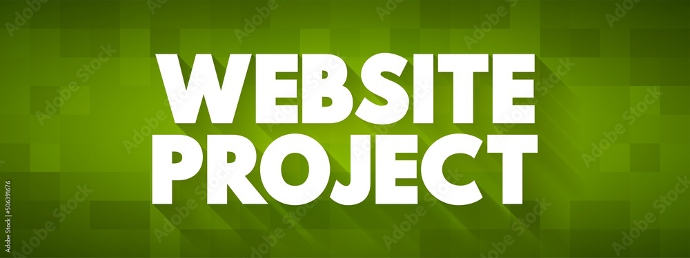 Poster website project text concept for presentations and reports
