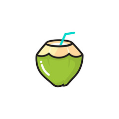 Coconut fruit icon design vector