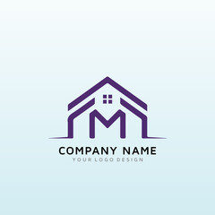 logo for Property tax company helping people lower their taxes letter M