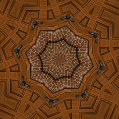 3d effect - abstract polygonal geometric fractal pattern 