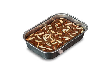 Almond Brownie Brown in white background