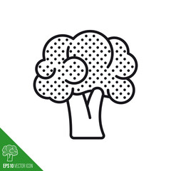 Broccoli cabbageline icon vector illustration