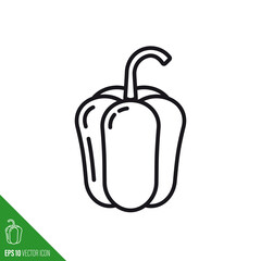 Bell pepper line icon vector illustration