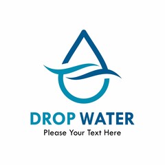 Water drop logo template illustration