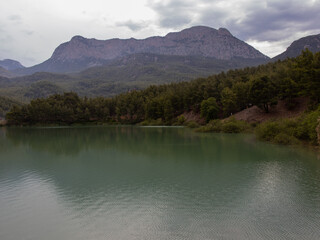 lake and mountains,doyran pond, antalya