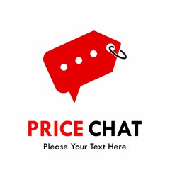 Chat shop design logo template illustration