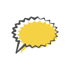 Chat star balloon cloud illustration. Comic style speech bubble.