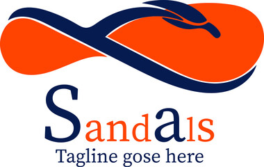 Fototapeta na wymiar sandals logo design, sandal Logo Images 