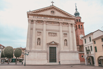 Fototapeta na wymiar Facade of Cittadella Duomo, Padua, Veneto, Italy, Europe