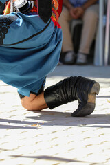 Turkey, Mugla, Mentese local cultural festival folklore (efe zeybek) men's and women's clothes