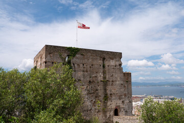 Gibraltar, Moorish Castle, Burg, Hafen, Meer, Mittelmeer, Atlantik, Urlaub, Straße von Gibraltar