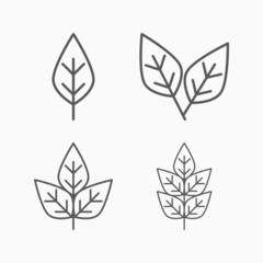 leaves icon, leaf vector, foliage illustration