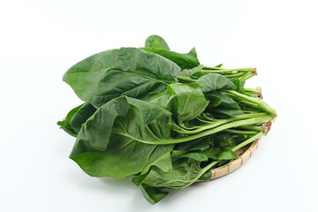 Japanese mastered spinach, Horenzo (Bayam Jepang). Close up. Selected focus image.
