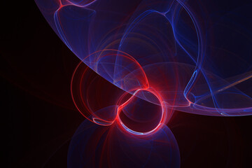 Abstract digital wave visualization look like a neon light streaks party 3d render background