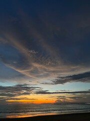 sunset over the ocean