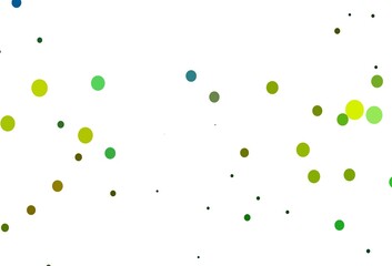 Light Blue, Yellow vector pattern with spheres.