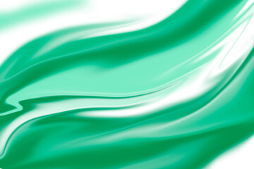 Abstract green background. The texture of the flowing liquid. Fresh paint effect. Imitation of marble and stone. Modern futuristic backdrop. Textiles and wallpapers. Presentations	