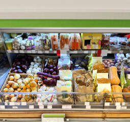 buying vegetables and fruits  at the market