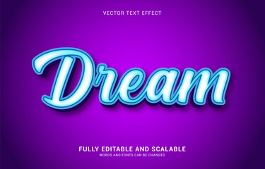 editable text effect, Dream style