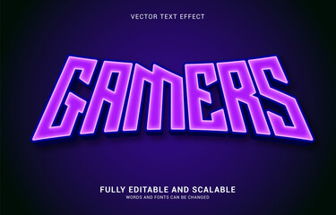 Obraz premium editable text effect, Gamers style