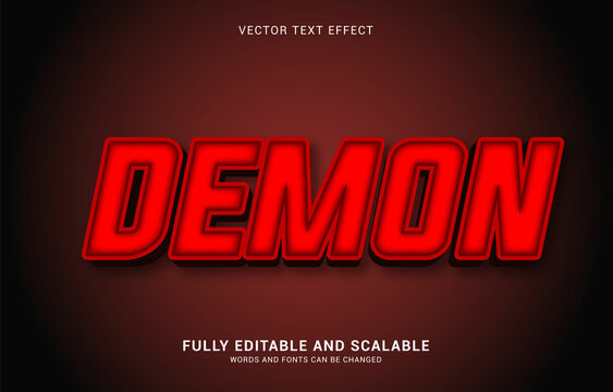 editable text effect, Demon style