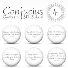 Confucius Quotes on 3D-Sphere -  EPS10 Vector Collection 04