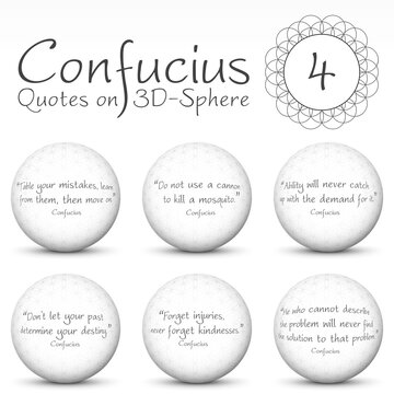 Confucius Quotes on 3D-Sphere -  EPS10 Vector Collection 04