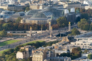 Paris, the Alexandre III bridge on the Seine, with the Grand Palais in background