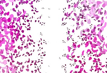 Light Pink vector pattern with chaotic shapes.
