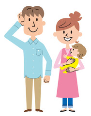 新米　パパ　ママ　ファミリー