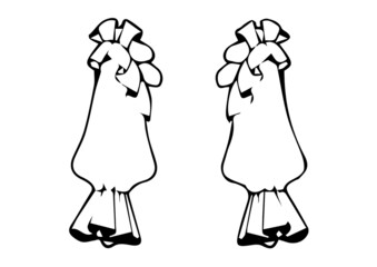 illustration of dress fashion best graphics design in vector art