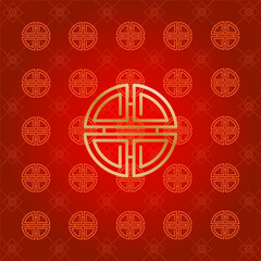 Glow red traditional oriental Chinese Pattern Background.