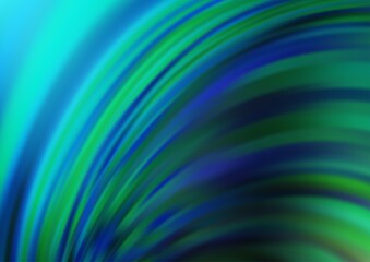 Obraz premium Dark Blue, Green vector background with abstract lines.