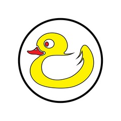 duck logo icon design vector