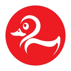 duck logo icon design vector