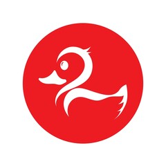 duck logo icon design vector