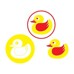 duck logo icon design vector