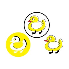 duck logo icon design vector