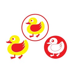 duck logo icon design vector