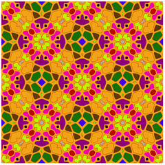 Floral vintage background with repeat patterns.Perfect for fashion, textile design, cute themed fabric, on wall paper, wrapping paper, fabrics and home decor.Seamless abstract multicolor pattern.