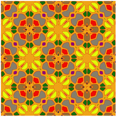 Floral vintage background with repeat patterns.Perfect for fashion, textile design, cute themed fabric, on wall paper, wrapping paper, fabrics and home decor.Seamless abstract multicolor pattern.