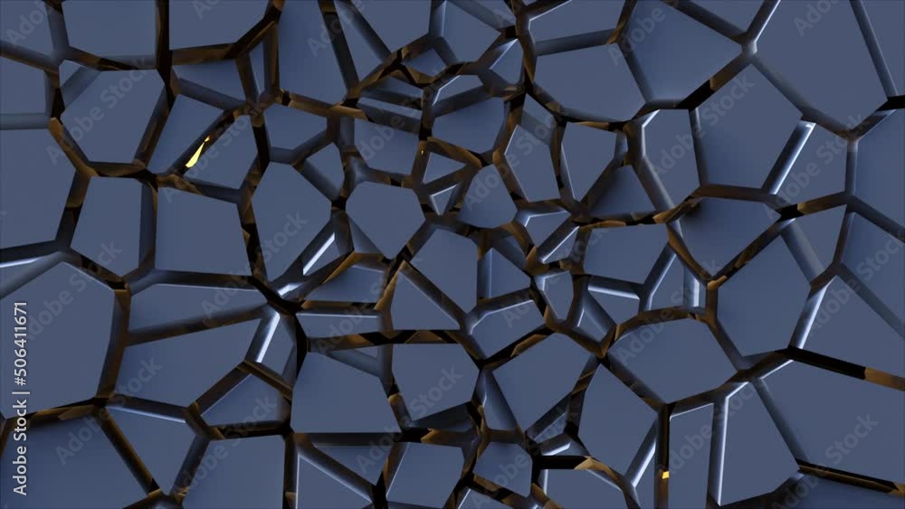 Aufkleber voronoi abstract pattern. computer generated 3d render
