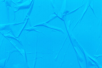Blank blue paper is crumpled texture background. Crumpled paper texture backgrounds for various purposes