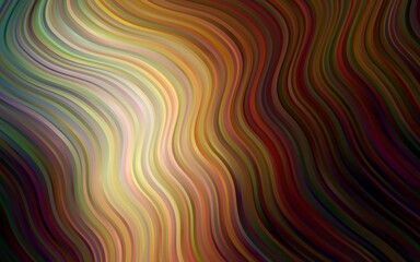 Obraz premium Dark Yellow, Orange vector template with liquid shapes.