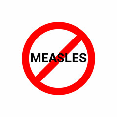 No measles sign vector illustration