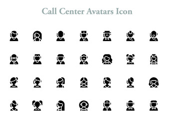 illustration of call center avatars icons best graphics design in vector art
