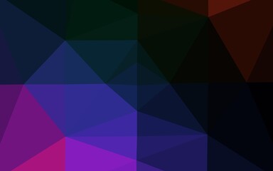 Fototapeta premium Dark Multicolor, Rainbow vector abstract polygonal texture.