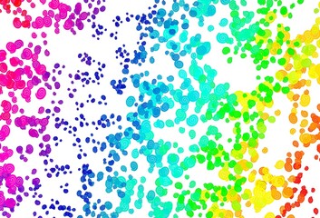 Fototapeta na wymiar Light Multicolor, Rainbow vector template with bubble shapes.