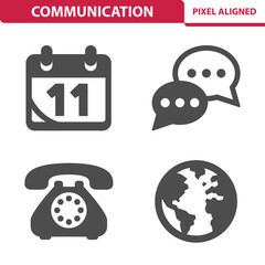 Communication Icons. Social Media Icon Set